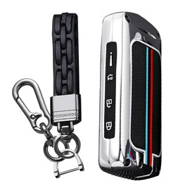 KUNIO Key Case Suitable for Mazda 3 6 CX-30 CX-50 CX-90 CX-60 CX-5 CX-8 CX-9 MX-5 MX-30 Axela 2019-2024 Metal Case Key Cover Key Case Key Fob 4 Buttons, A silver, 4 Tasten