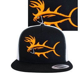 NICERIDE Buck-Eye 3-D Classic Snapback Trucker Baseball Hat Available in Evening Glow (Black/White)