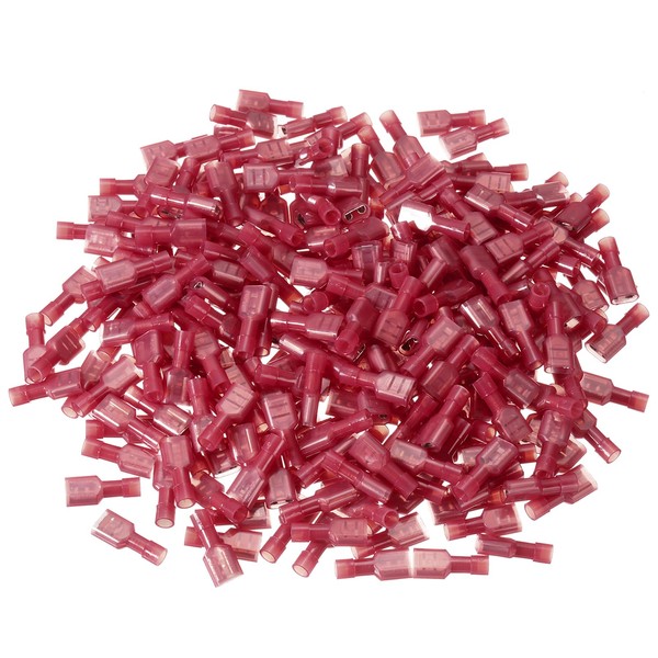 MECCANIXITY 500PCS Female Spade Connector, 22-16 AWG Nylon Quick Disconnect