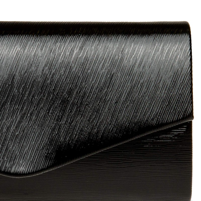 Caspar TA504 Elegant Women's Shiny Clutch Evening Bag, black
