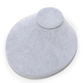 Oirlv Necklace Holder Bust Velvet Jewelry Display Necklace Display for Vendors Display Pendant Display Stand Grey