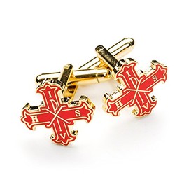 THE MASONIC COLLECTION Gold Plated Red Cross of Constantine Freemasons Cufflinks - Gift Box
