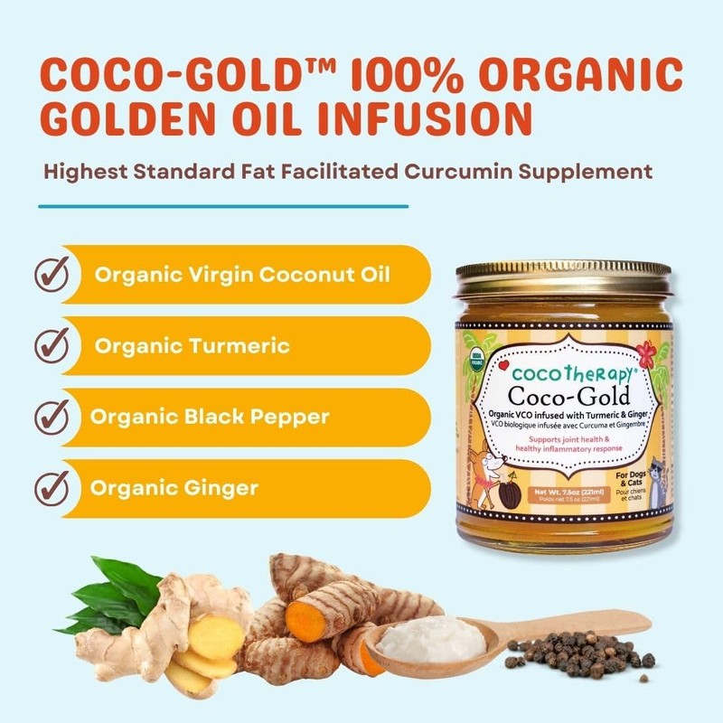 CocoTherapy Coco-Gold Organic Virgin Coconut Oil infused with Turmeric &