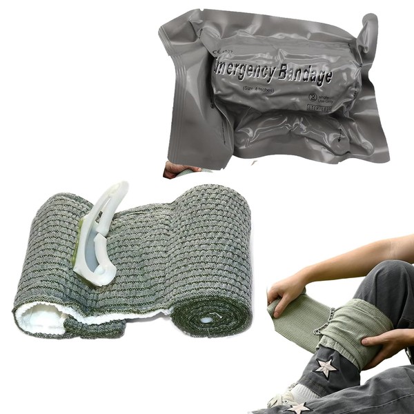 2 Stück 4 Zoll Israeli Bandage,Tourniquet,Emergency Bandage,Taktisches Tourniquet Blutstillende Tourniquets,Elastische