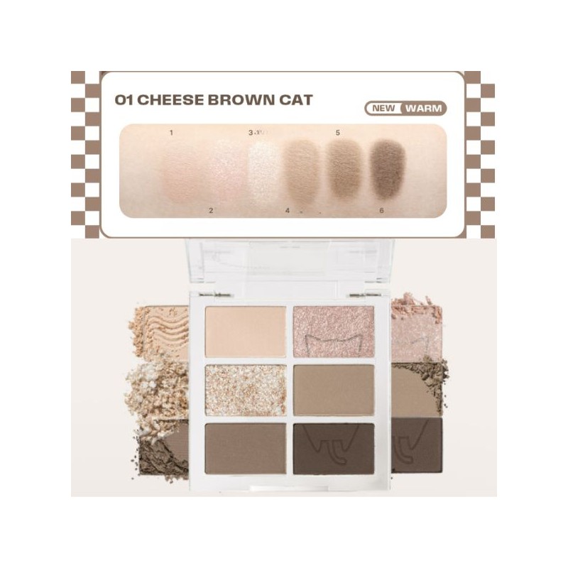 KIRSH BLENDING Mood Like Eye Palette 9g, Color:01 Cheese Brown