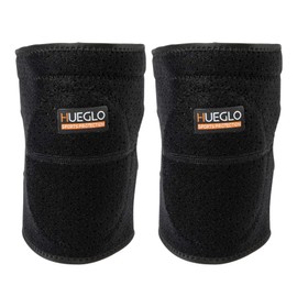 HUEGLO Protective Knee Pads for Dancers,Volleyball Knee Pad for Girls,Elbow Pad for Avoid Floor Burns & Bruising,1Pair,Black,Large