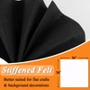 Black Felt Fabric 36" x 36" (1 Square Yard), Stiff