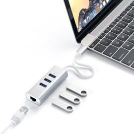 SATECHI Hub Type-C 3xUSB&Ethernet Silver