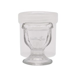 HealthAndYoga™ ChillEyes Transparent Glass Eye Wash Cup - Effective Eye Rinse and Cleansing – Eco-Friendly, Non-Reactive, Safe and Comfortable (Clear - Single)