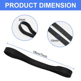 Heavy Duty Rubber Bands 20 Pcs Large Black Thick Elastic Rubber Bands 18 * 1cm Trash Can Band Rope Strong Sturdy Wide Wrapping Bands for Industrial Home Office School File Folders Garbage Can