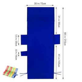 MARFOREVER Beach Sun Lounger Towels with Pockets 210 x 76 CM Microfiber Beach Sunbed Towels Beach Chair Cover for Holidays Sunbathing Beach Hotel, Quick Drying Royal Blue