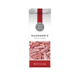 Hammond's Candies Hard Candy (Peppermint Straws Filled with Chocolate, 2-Pack)
