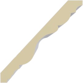 Endurathane Tristan Traditional Crown Moulding, 4 3/4"H x 4 3/4"P x 6 3/4"F x 94 1/2"L, Factory Primed