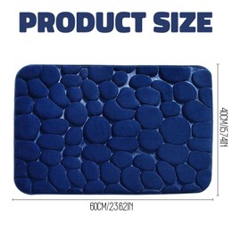 Guyode Badvorleger rutschfest Waschbar, Badmatte 40x60cm, Absorbierender Badezimmerteppich, Badezimmerteppich mit Rutschhemmender Rückseite, Badematte Duschvorleger, für Dusche, Badewannen