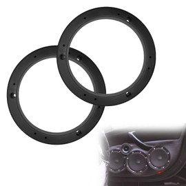 SWQS Speaker Spacer Adaptor Ring 6.5 Inch Speaker Mounting Gasket for Car Door, Shockproof Subwoofer Spacer to Enhance Sound, Universal Ring Fixed Speakers for Most Cars 14mm Depth,Pack of 2