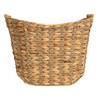 Household Essentials Water Hyacinth Seagrass Scoop Basket with Bamboo Handle,