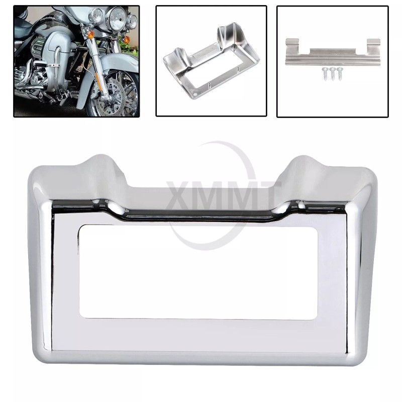 Unbranded Chrome Oil Cooler Cover For Harley Touring Trike Road