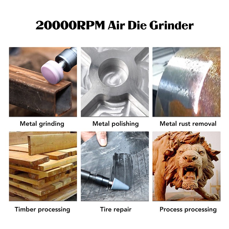 Air Die Grinder 20000RPM Mini Compact Short Strong Polishing Tool