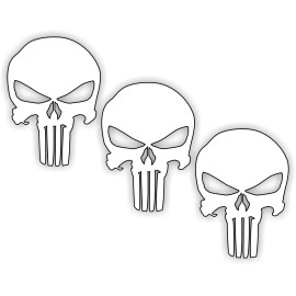 Unbranded/Generic 3 Punisher Skull Hard Hat Stickers ~ Laborer Foreman Helmet Decals Black Ops
