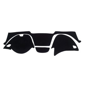 CRP Carpet Dash Cover Compatible with Chevy Impala 2014-2020 with Collision Warning (Black)