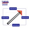 oupados Steel Ruler,T Bevel Blade Ruler,Adjustable Angle Sliding T-Square for