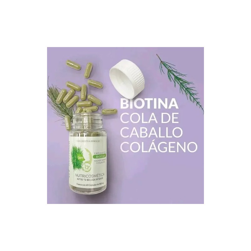 Cap Biotina Cola De Caballo Colágeno Protección Cabello Blen