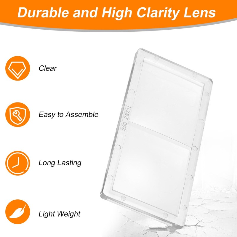 sourcing map 2pcs Welding Magnification Lens 2" x 4.25" (2.5