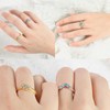 2Pcs Sun and Moon Silver Rings for Women, Adjustable Rings