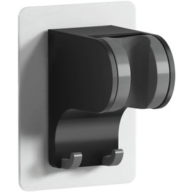 HANLIAN Shower Rail No Drilling, Nail-Free Shower Holder with Adjustable Angle, Universal Shower Head Holder No Drilling, Wall Shower Holder for the Bathroom (Black, Pack of 1)