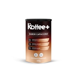 Koffee+ Sabor Capuccino Mezcla de Café Arábica con Colágeno Hidrolizado, MCT y L-Teanina | Energía Equilibrada y Enfoque | Sin Azúcar, con Inulina de Agave y Complejo B | 35 Porciones (350g)