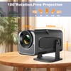 MINI Projector, 200 Lumens,4K Support Native 1080P, Bluetooth &WIFI ,Built