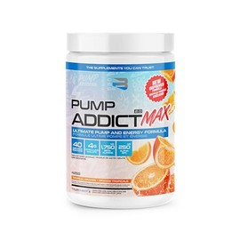 Believe Supplements Believe Supplements - Pump Addict Max Pre-Workout Powder - Enhanced Energy, Focus, and Endurance (425 grams, Tropical Orange)