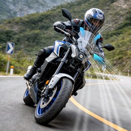 12" Motorcycle Windshield for MT09 MT-09/SP FZ09 2021 2022 2023 Windscreen Front Wind Deflector with Mounting Bracket, Clear