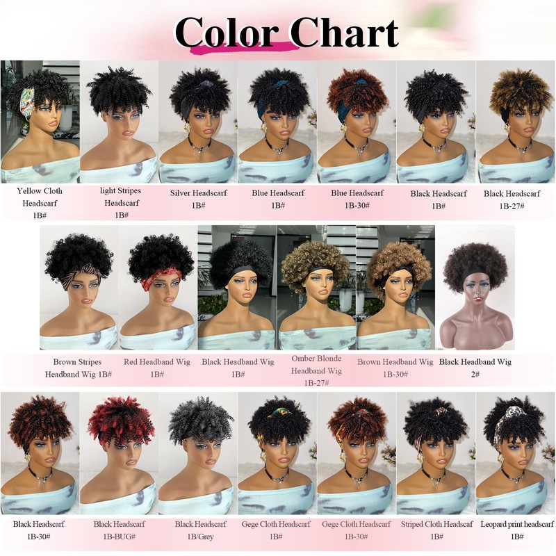 Mayouda Short Omber Grey Headband Wig for Black Women with