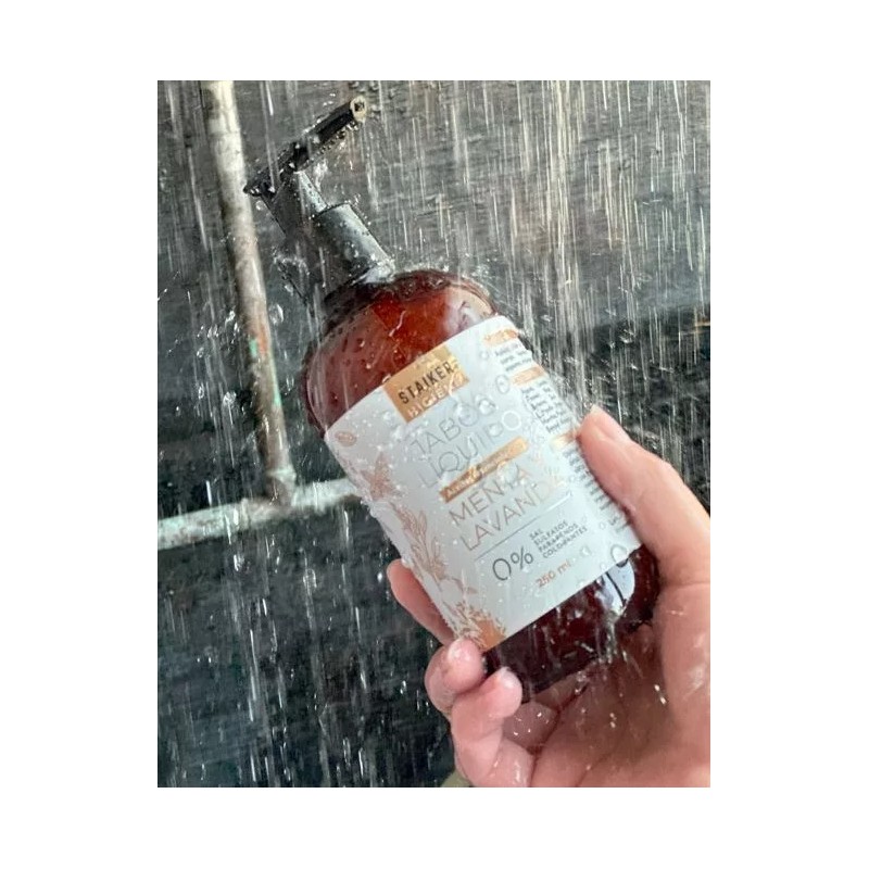 STAIKER Jabón Liquido Suave Para Cara Y Cuerpo Con Menta
