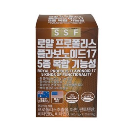 Sunsu Food 순수식품 로얄 프로폴리스 플라보노이드 17 5종 복합 기능성 600mg x 30캡슐 1개 / 써클 Pure Food Royal Propolis Flavonoid 17 Complex Functional 600mg x 30 Capsules 1 Pack / Circle