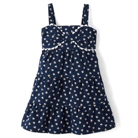Gymboree,Girls,and Toddler Sleeveless Dresses,7,Tidal Polka Dot