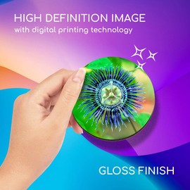 1 x Round Coaster - Passion Flower Close Up Macro Cork Backed MDF Glossy Tea Coffee Accessory #3555