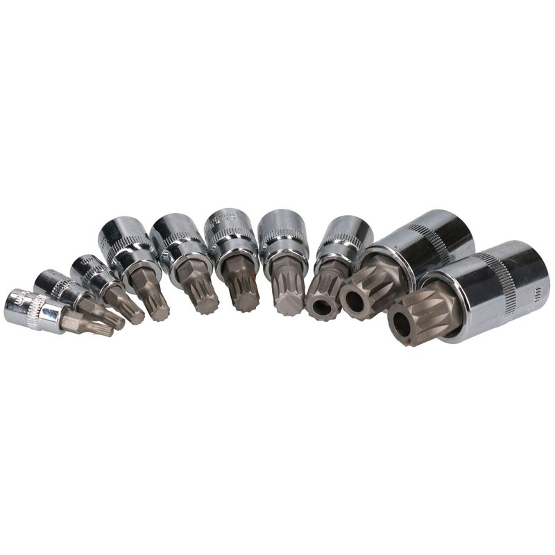 Triple Square Spline and Tamperproof Sockets 1/4" 3/8" and 1/2"