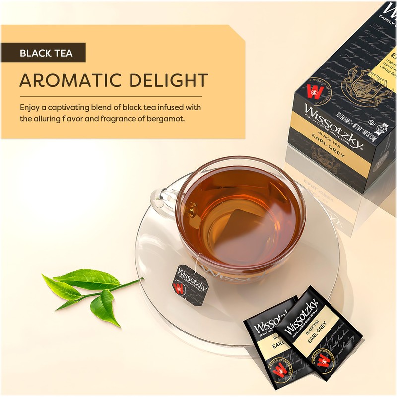 Wissotzky Earl Grey Black Tea, 3 Pack - 60 Tea