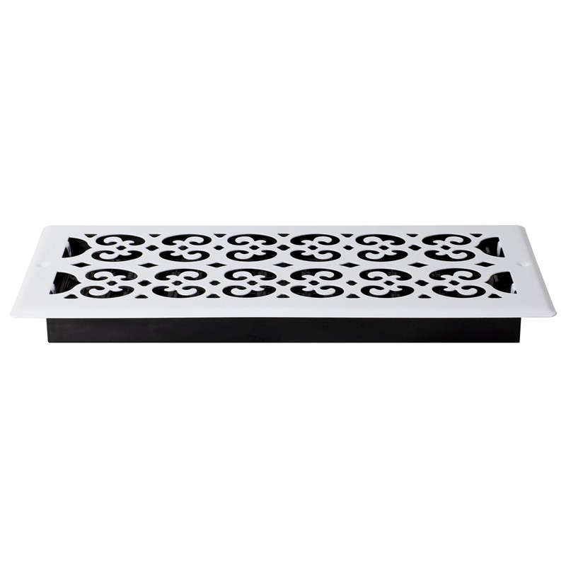 Decor Grates S614W-WH 6" by 14" Painted Wall Register, White