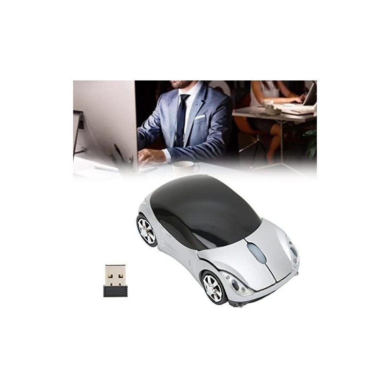 Ratón Inalámbrico Deportivo 2,4 GHz con Forma de Coche -