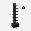 TUTOTAK Narrow Bookshelf, Vertical 8-Tier Bookcase, Spine Book Shelf for