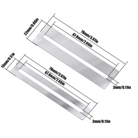 Pack of 2 Stainless Steel Fingerboard Screen Protector Fret Guards for Guitar Bass Fret Protection Guards for Guitar Bass Luthier Tool
