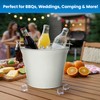 PLEXON Galvanized Metal Ice Bucket for Parties Coctail Bar Restaurant