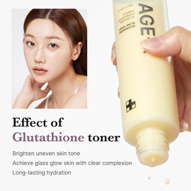 Medicube Age-R Glutathione Glow Toner - Milky 2-Phase Toner with Peptides & Glutathione for Glass Skin Effect - Radiant, Hydrated Complexion - 140 ml