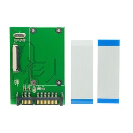 Cablecc - Placa adaptador ZIF CE de 40 pines SSD/HDD a SATA con cable plano LIF