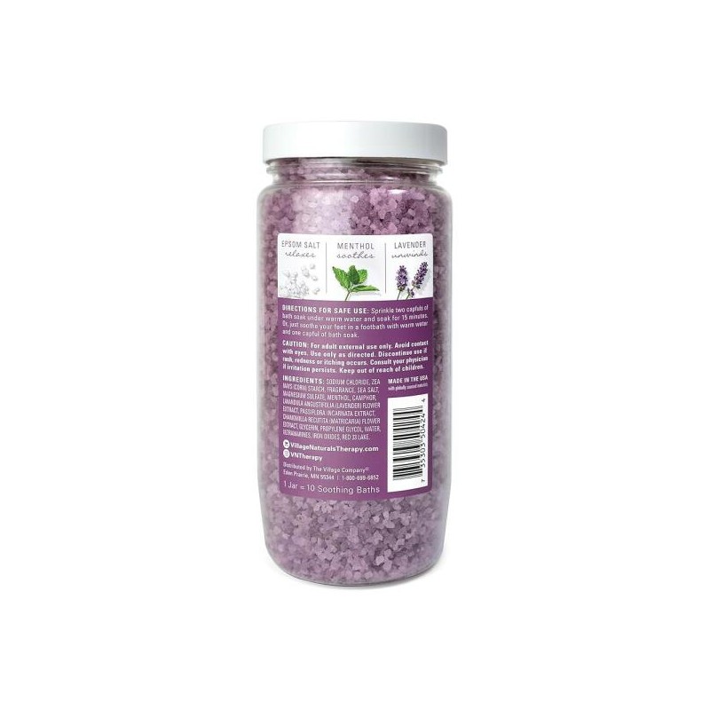 Village Naturals 빌리지 내추럴 테라피 야간 농축 미네랄 배스 소크,