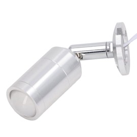 Asixxsix 2W LED Spotlight 180° Rotating Mini Spot Surface Mount Mini Jewelry Display Case Display Lighting for Showcase Accent Lighting, Silver Shell (Natural Light 4000K)