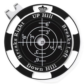 Golf Green Reader, Golf Ball Marker Hat Clip with High Precision Horizontal Bubble, Putting Training Aid Golf Accessories Tool Gift for Men Women (Black&Black)